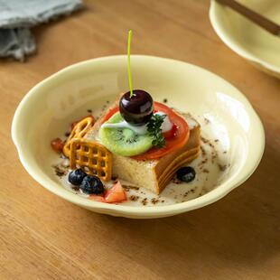 涧山集陶瓷餐具高级感盘子家用餐盘菜盘汤盘七寸盘子创意水果盘