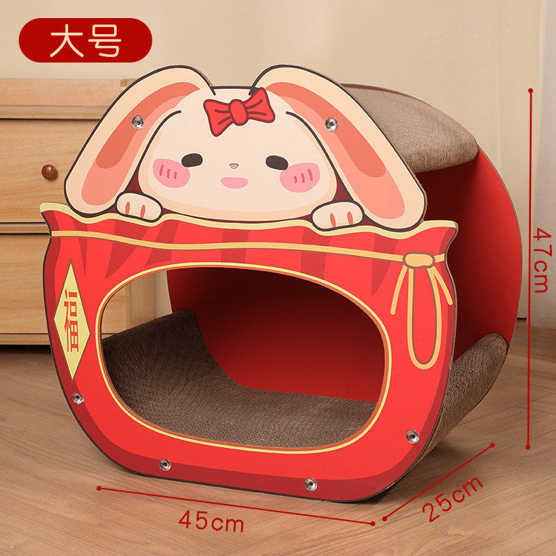 趣味猫抓板耐不掉屑立式猫窝抓板耐磨抓沙发特大号猫咪用品磨爪器