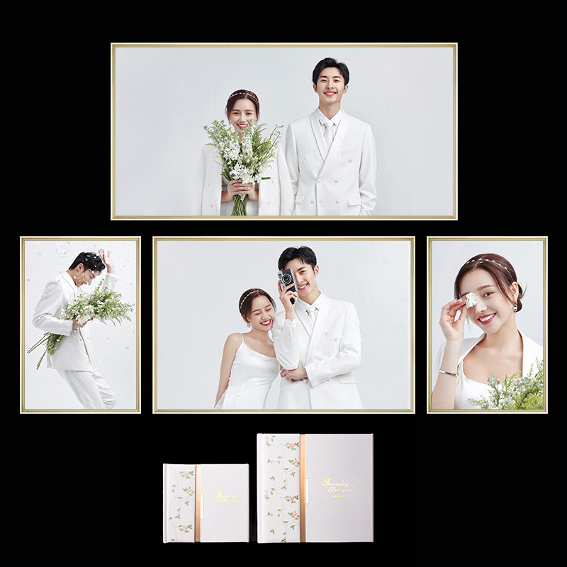 jz05批发婚纱照放大挂墙轻奢尺寸大组合相框结婚照床头洗照片影楼