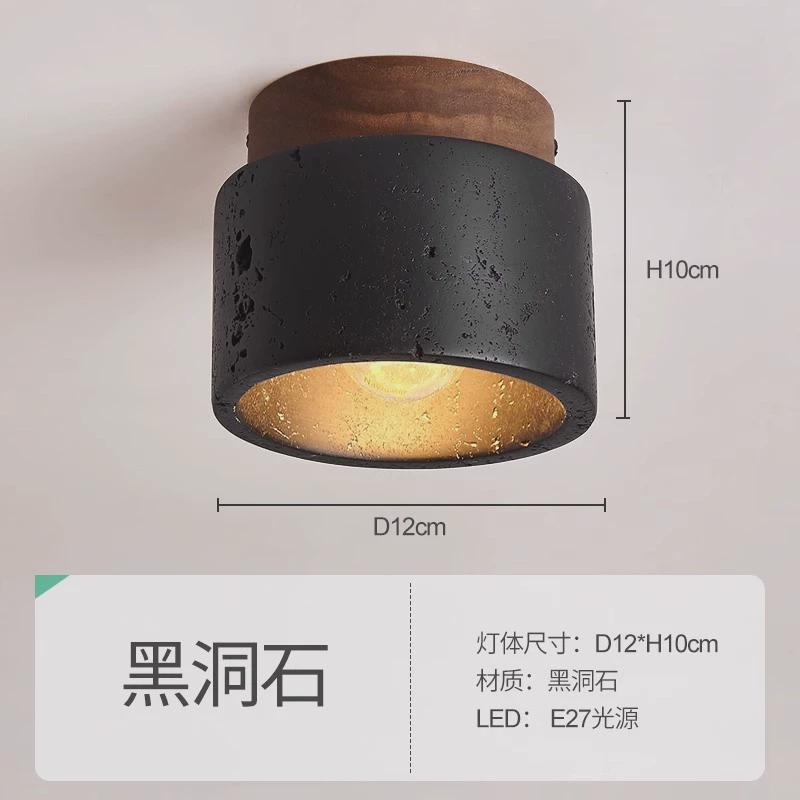 黄洞石吸顶灯侘寂设计师客厅卧室过道楼梯个性艺术奶油风卧室床头