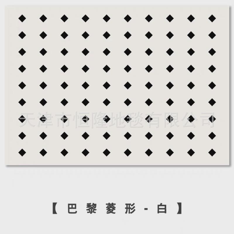 家用地毯客厅轻奢高级感法式奶油易发黑白地毯风沙打理圈绒地毯