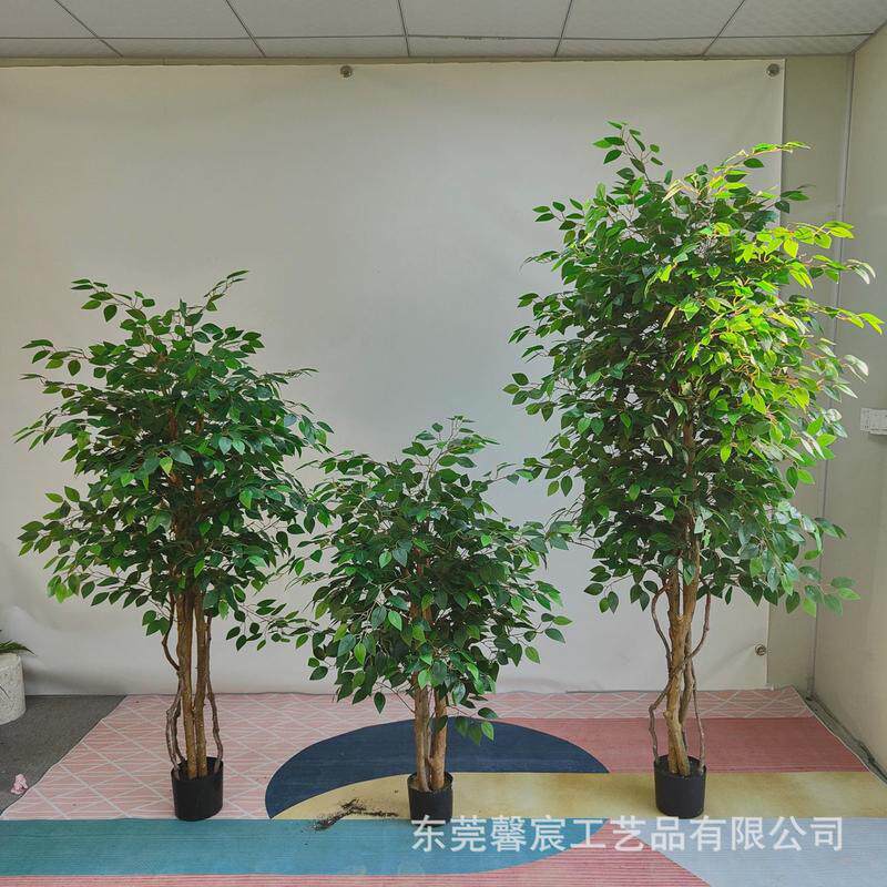 仿真榕树真盆栽迷你榕树木杆小叶榕仿真绿植仿真树室内装饰假绿植