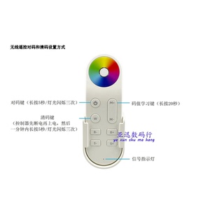 2.4g全彩控制器幻彩射频12v24v流水常亮2048点数可联机家用吊顶