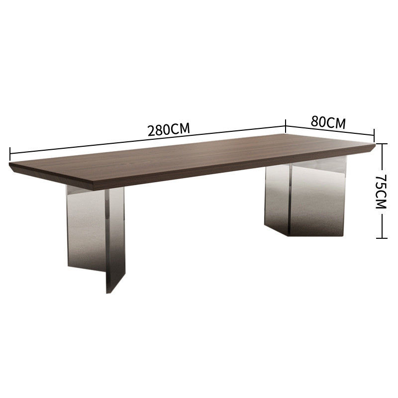 侘寂风实木茶桌椅组合家用客厅渐变悬浮桌亚克力阳台办公室泡茶桌