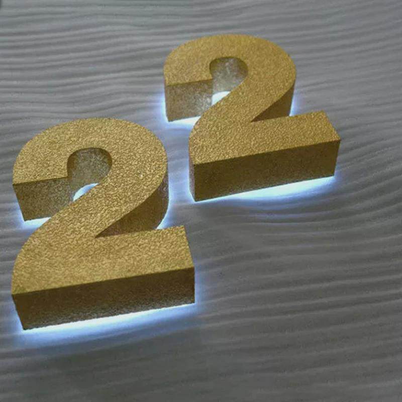 贴金犁地字金箔贴金字门头广告牌三维立体雕刻金属箔广告字