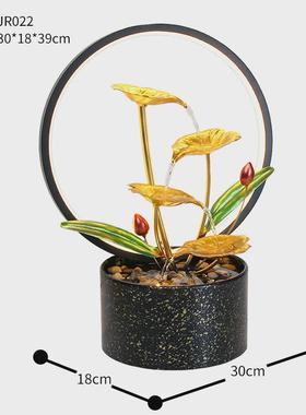 创意简约办公室桌面景观循环水轻奢装饰开业生财小型流水喷泉摆件
