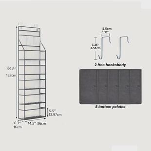 多功能门后储物挂袋pvc透明壁挂式门上多层杂物整理收纳挂袋