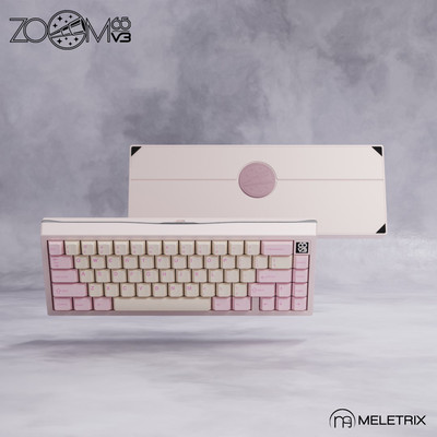 「Meletrix」ZOOM 65V3三模开槽无尾灯屏幕版客制化键盘套件