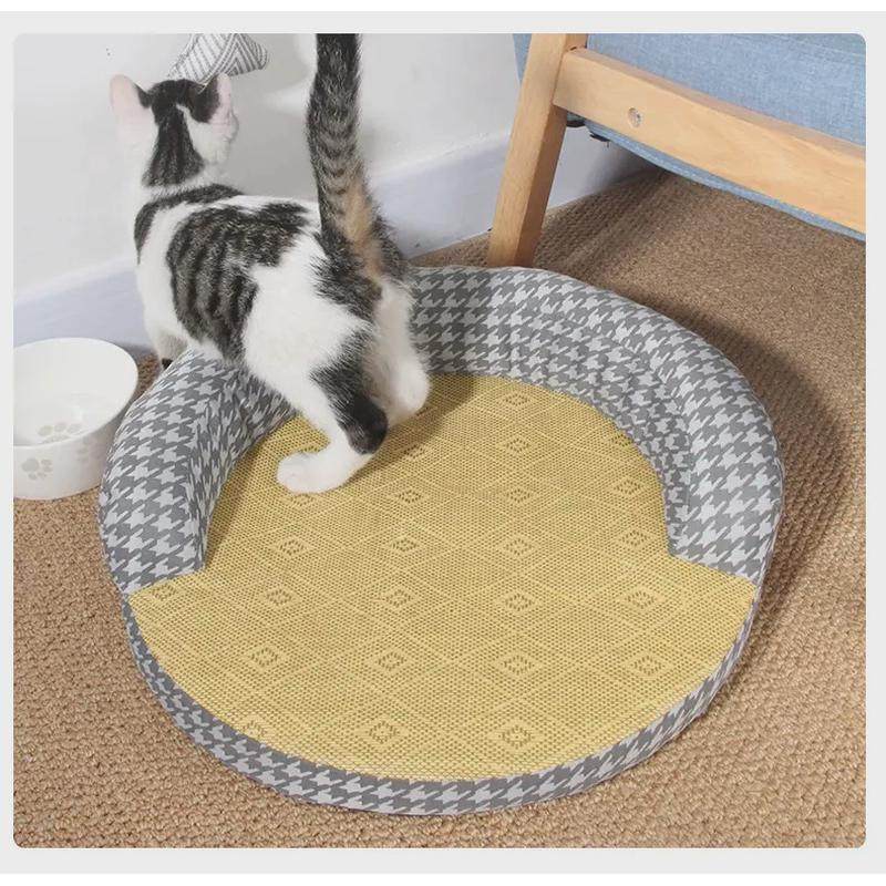猫窝夏季亚麻凉席窝垫子狗窝避暑降温猫窝藤编垫圆形凉窝清凉睡床,宠物/宠物食品及用品,猫笼子/猫别墅,淘宝优惠券,粉丝福利购,淘宝优惠卷