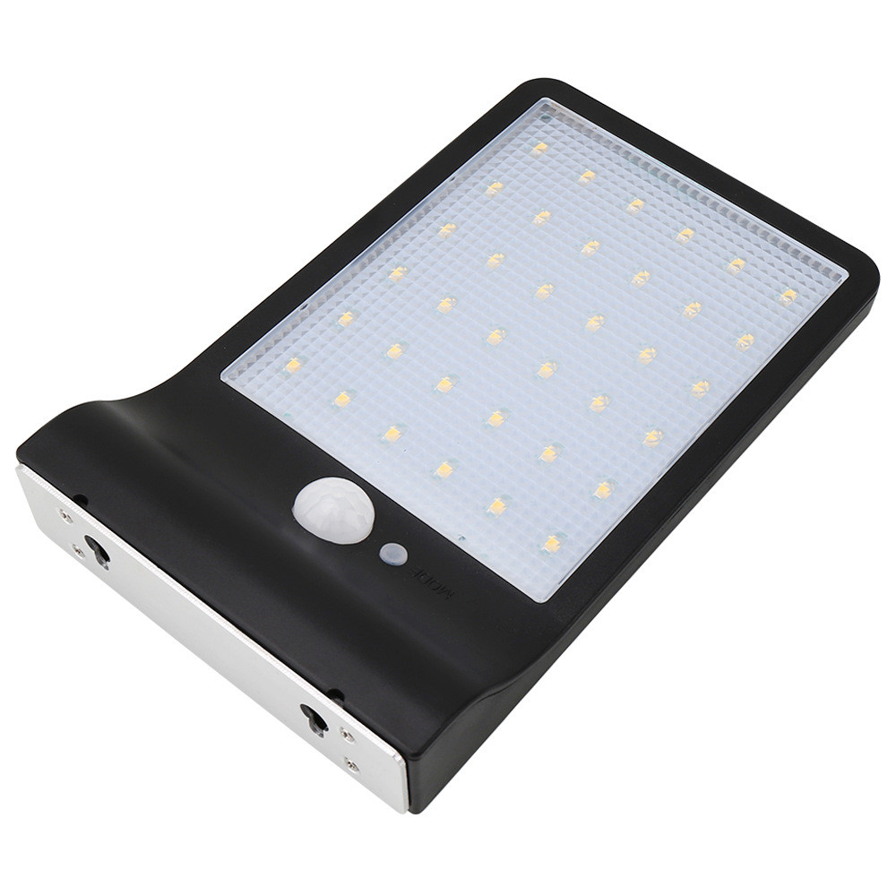 调太阳能壁灯爆款庭院人体感应色温48led摇控感应超薄壁灯