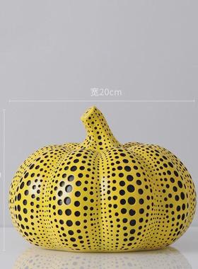万圣节装饰波点南瓜摆件创意动物家居玄关酒柜桌面树脂工艺品