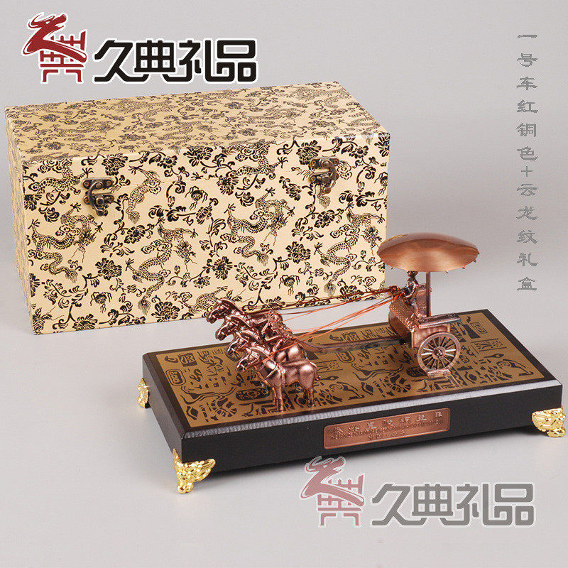 444z批发铜车马模型西安旅游纪念品兵马俑摆件特色出国礼品风送老