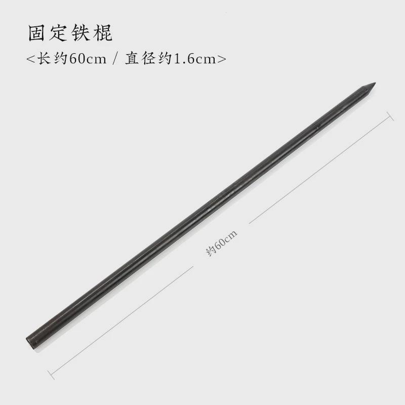剑山铁艺小原流写景盘花器插花艺术长方形黑色托盘带孔铁不锈钢