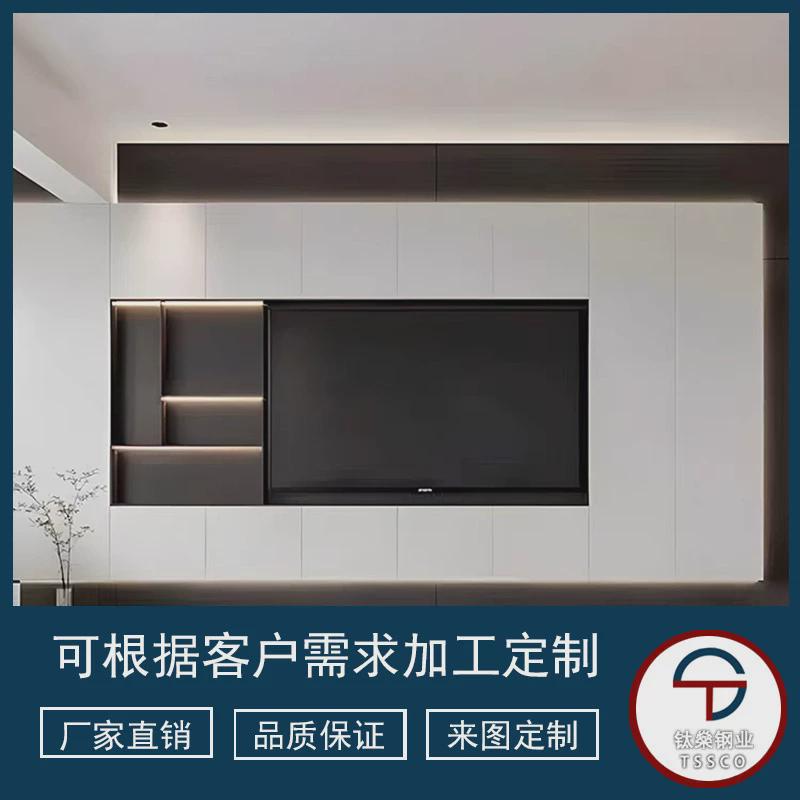 一柜两用背景墙嵌入式304不锈钢电视柜收纳柜不锈钢壁龛