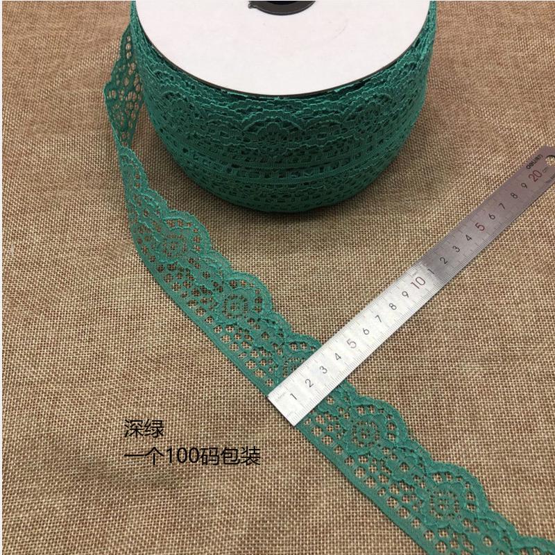 福建厂里直销35种颜色爆款蕾丝花边弹无长期现货369#宽度3.8cm