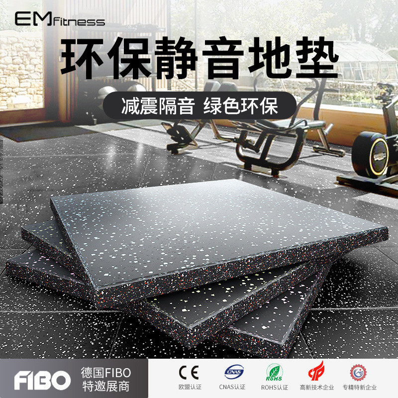 亿功能性迈塑胶地垫健身房地垫杠铃垫子隔音减震垫橡胶运动地板垫