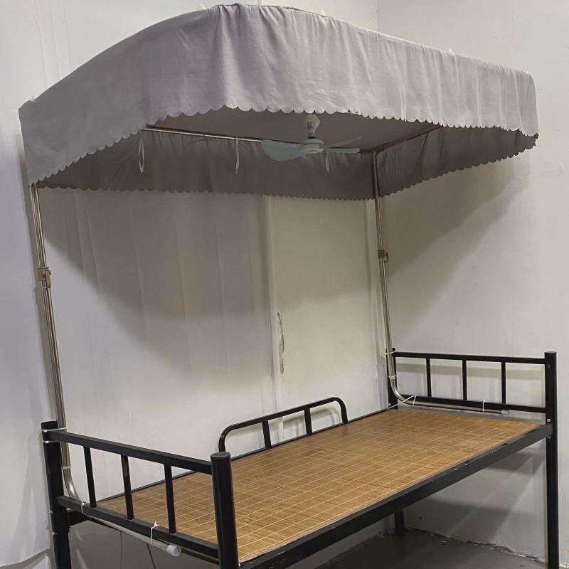 床帘支架大学生寝室可调节导轨宿舍蚊帐u型不锈钢伸缩升降双轨道