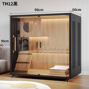 繁育猫猫别墅实木笼子家用笼舍屋超大自由空间猫咪房子豪华窝柜