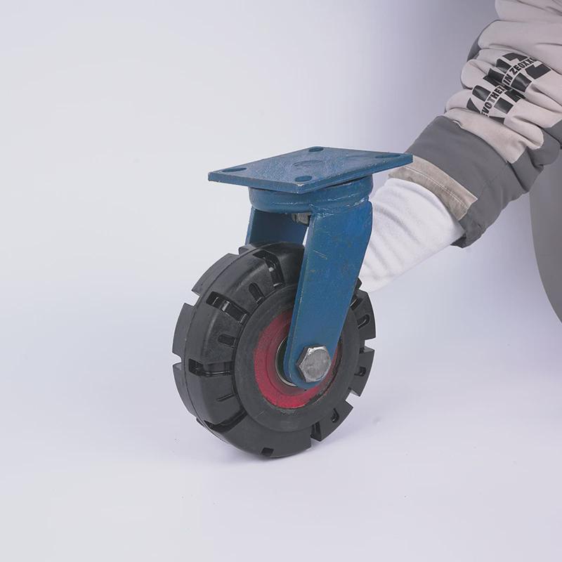 热销加重型橡胶万向轮6寸8寸10寸手推车工业轱辘载重车轮子平板车