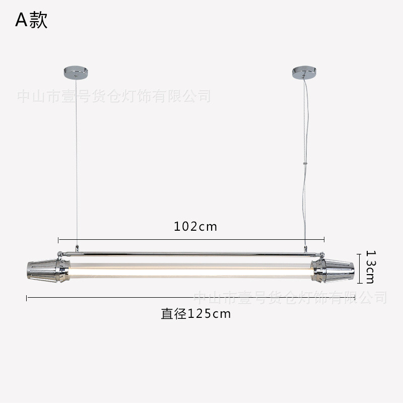 吧台吊灯loft店铺工业风复古餐厅网红咖啡厅设计师办公室长条吊灯