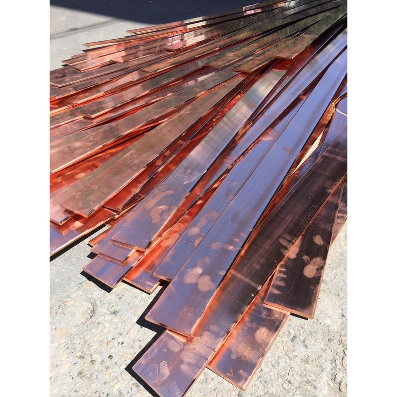紫铜铜条6x60t2t3tmy铜条配电柜配电箱导电排直角圆角铜材