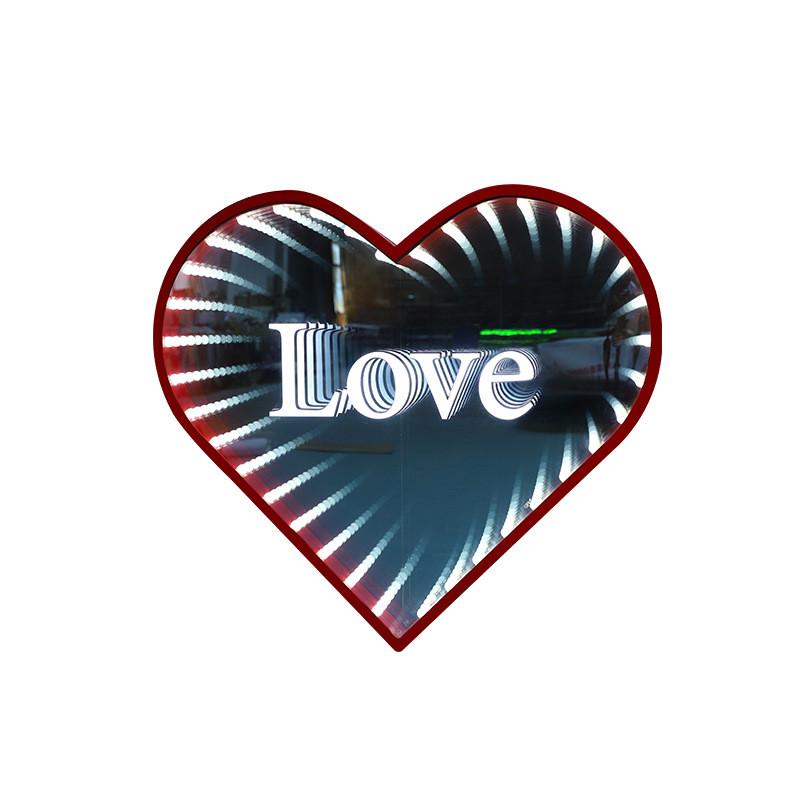 发光镜定制千层字牌酒吧网红背景深渊镜创意灯箱不锈钢舞台广告牌