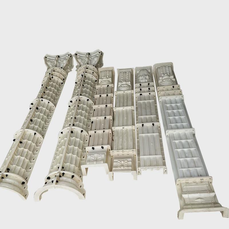 欧式建筑构件别墅外墙装饰线条塑料建材罗马柱窗套边柱模具厂家