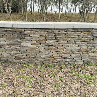 天然砌墙石青石垒墙石青色毛石块石片石花园花坛挡土石条石地基石