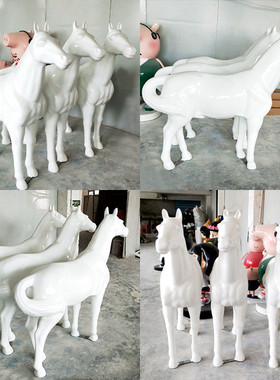 依塔斯玻璃钢马雕塑动物大型公园绿地小区坪地造型摆件源头厂家