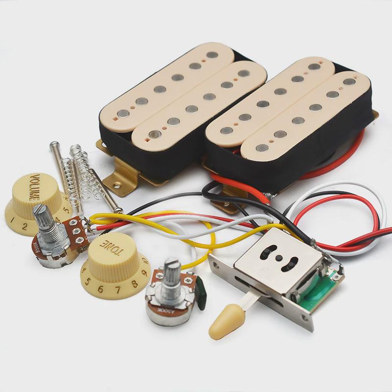 电吉他双双拾音器全套线路带拾音器电位器st电吉他集成线路黑色