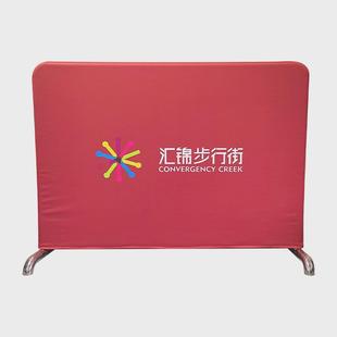 成都不锈钢铁马套布加厚牛津弹力布套印定制LOGO商场护栏布套防水