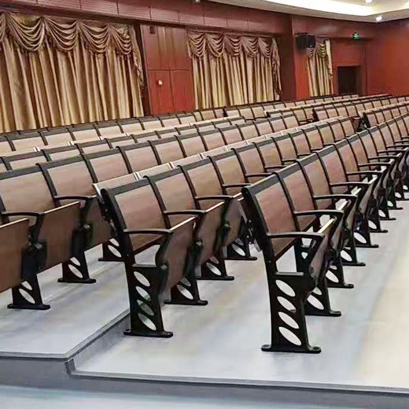 阶梯教室椅学校多媒体课桌椅会议室路演报告厅折叠铝合金连排座椅