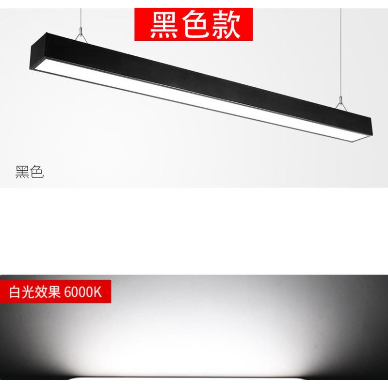 长条灯led木纹办公灯铝方通灯线条灯条形灯拼接造型灯办公室吊灯5