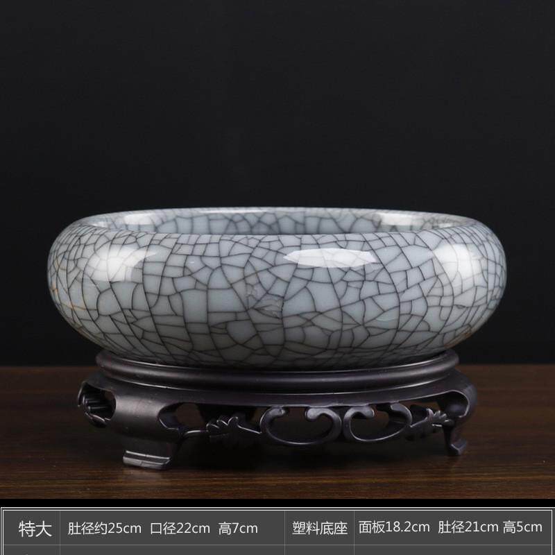 哥窑碗莲水仙专用水培花盆陶瓷大口径桌面阳台容器水养植物一叶莲