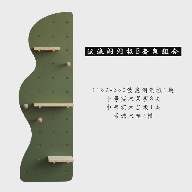 nje0木质拱门洞洞板玄关衣帽门口置物架墙上挂钩壁挂钥匙实木收zm