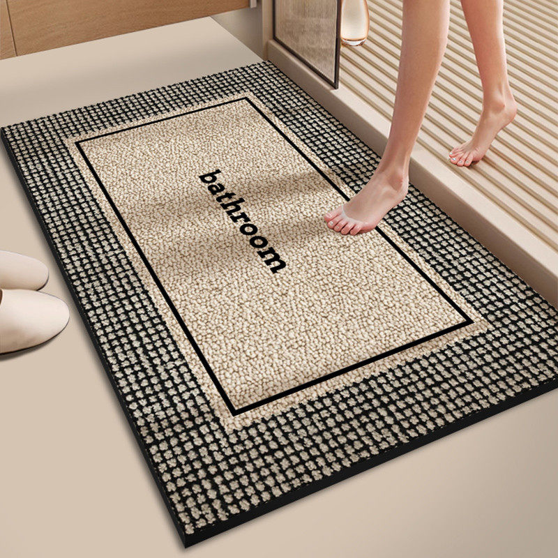浴室吸水地垫卫生间软硅藻泥防滑厕所橡胶脚垫洗手间门口速干地毯