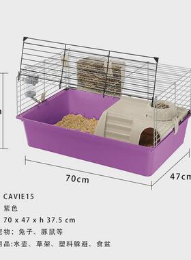 荷兰猪飞宝兔笼豚鼠笼子ferplast豚鼠防喷尿大号双层豪华别墅家用