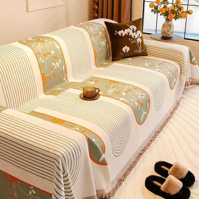 雪尼尔沙发巾一整张全盖2024新款盖布全包型沙发套罩万能四季通用