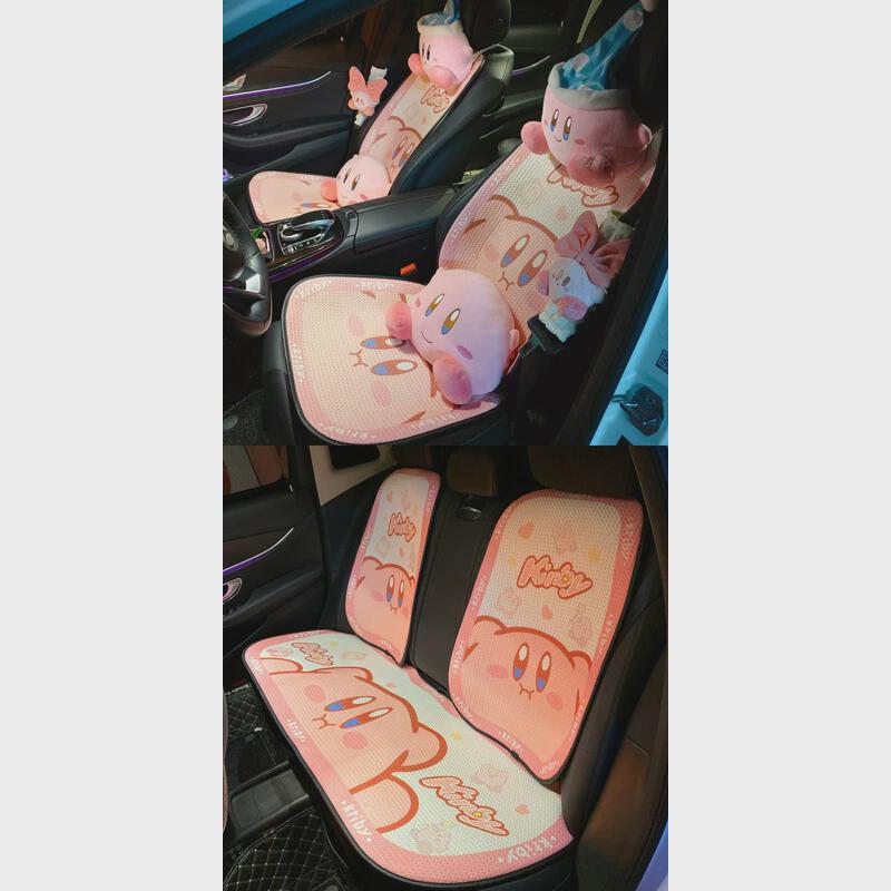 r3u汽车夏季坐垫网红可爱星之卡比可爱女士车内冰丝凉垫座垫四季