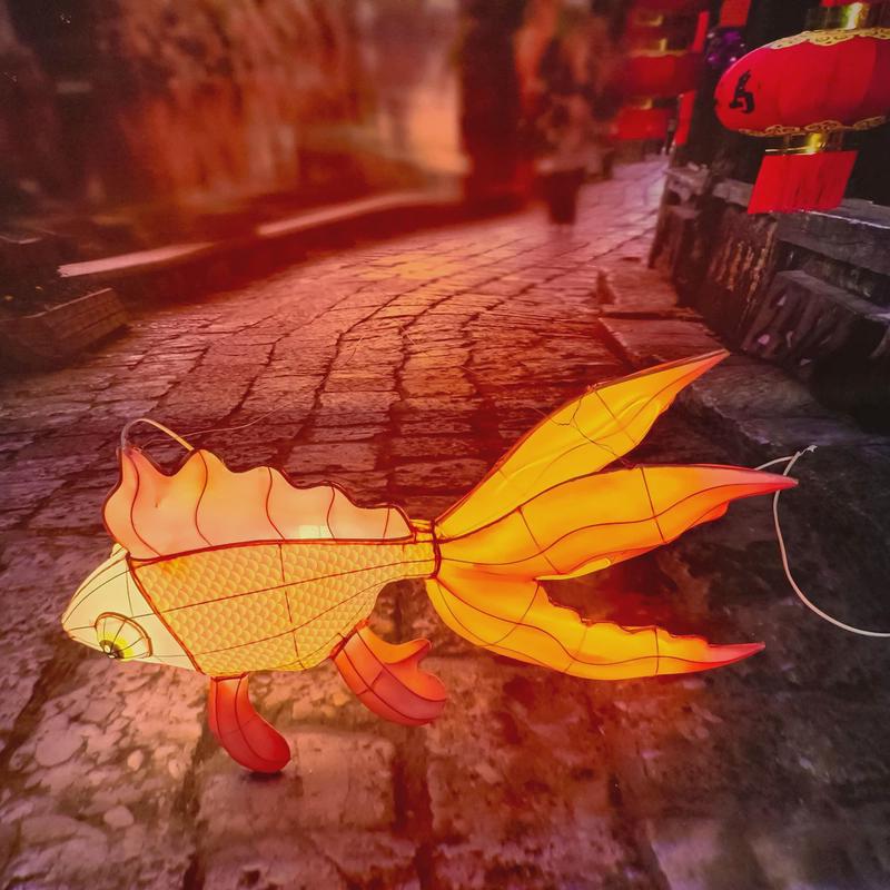 鱼灯新款造型网红鱼灯龙头鱼鳌鱼灯餐厅鱼灯挂件海洋鱼