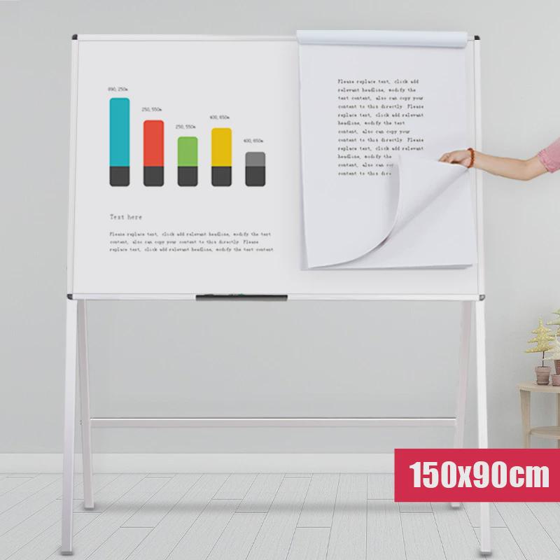 d！移动白板写字板支架式纸可折叠挂黑板办公会议室开会纸板