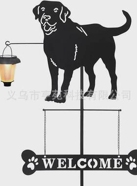 欢迎桩花插摆件布置装饰摆件花园铁艺插件家居庭院地插欢迎桩