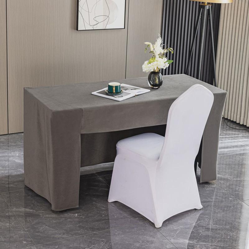 加厚台双面尼桌布酒店会议室桌布套罩展会活动台泥长方形台布新品