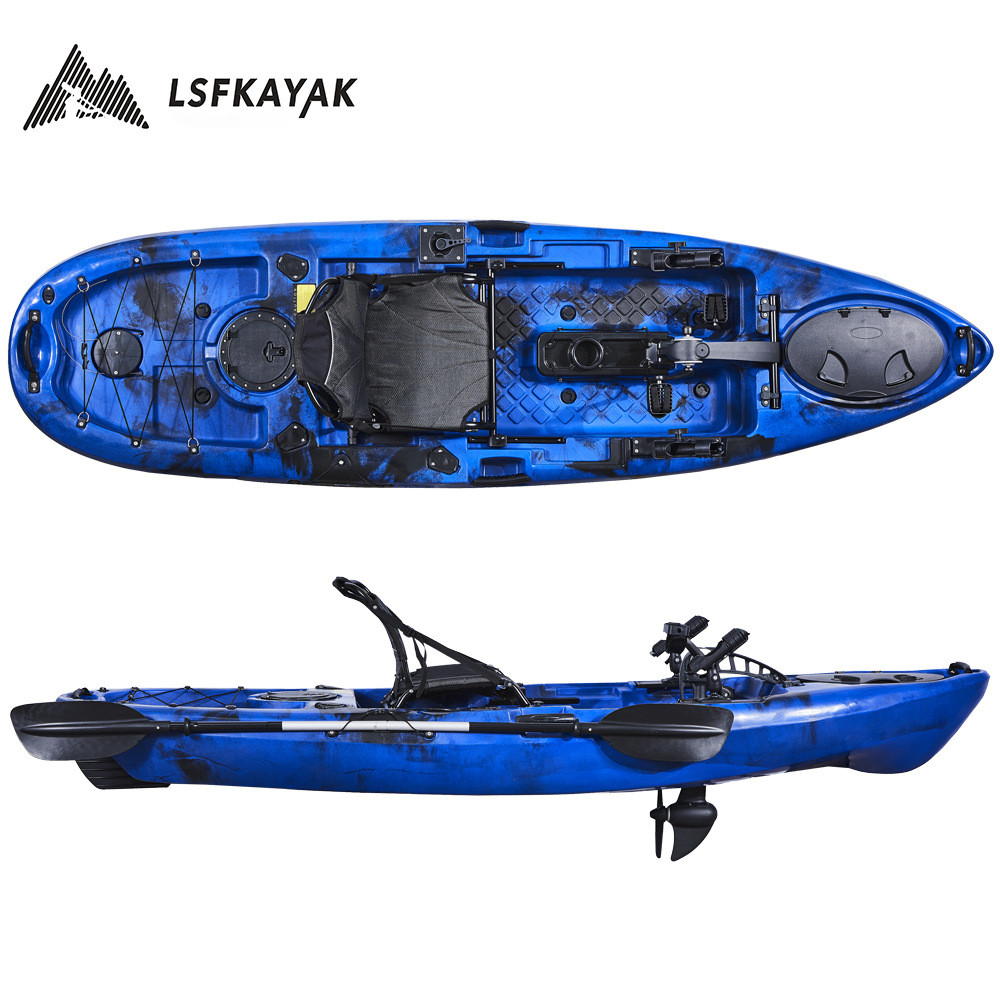 单人脚踏船滚塑脚踏船可调脚踏脚踏户外海钓船路亚艇系统卡亚克舟