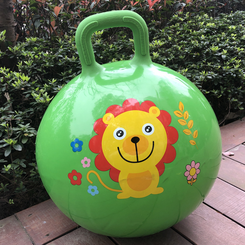 感统训练羊角球儿童带手柄跳跳球宝宝大号弹跳玩具幼儿园弹力蹦蹦