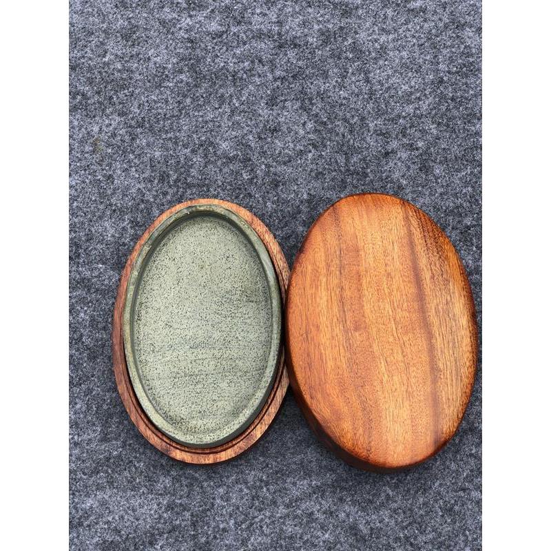 歙砚龙尾砚80年代老鱼子纹5寸 海园墨腰文房四宝书法用品婺源砚台