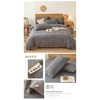5dbj100老粗布床上四件套棉麻款加厚床单被套床笠1米5床