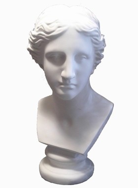 别墅酒店ins风格60cm树脂仿石膏维纳斯胸像头像雕塑欧式玄关摆件