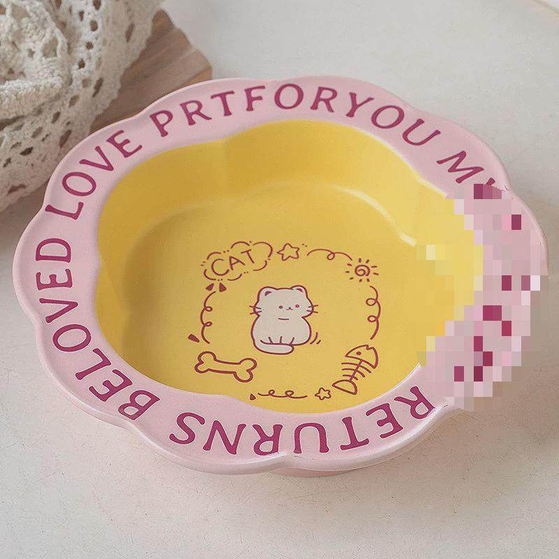 陶瓷花朵猫咪碗猫食盆慢食碗不易打翻喂猫饮水碗2024新爆款宠物,宠物/宠物食品及用品,更多日用品,淘宝优惠券,粉丝福利购,淘宝优惠卷