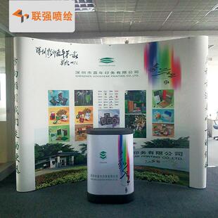 厂家供应铝合金大布拉网尼龙搭扣拉网展架热转印弹簧画面制作